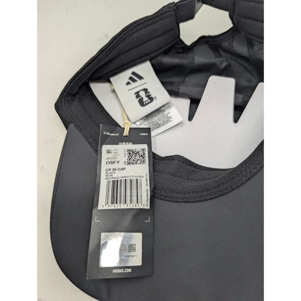Adidas FIFA World Cup 2026 Country Pack Running Hat NWT Black Youth OSFY/OSFM